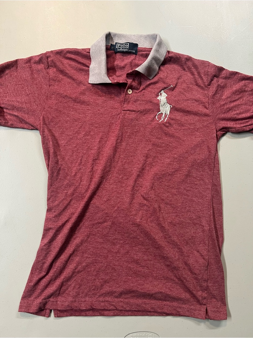 Polo Ralph Lauren Big Pony Polo Shirt Men’s Medium Red Heather Soft Cotton